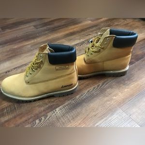 Leopard Men's Workboots Safety Shoes Sz 12 Genuine Leather Soft Toe!